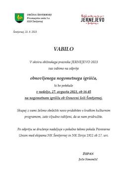 Odprtje obnovljenega nogometnega igrišča